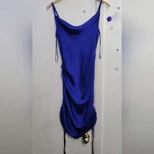 Women's Express Royal Blue Satin Slip Dress Size XSmall